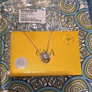Moissanite Silver Necklace